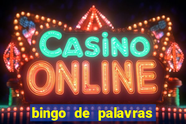 bingo de palavras 3 ano
